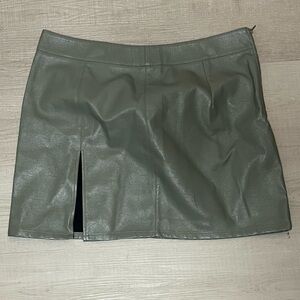 Lioness Faux Leather Green Miniskirt XXL